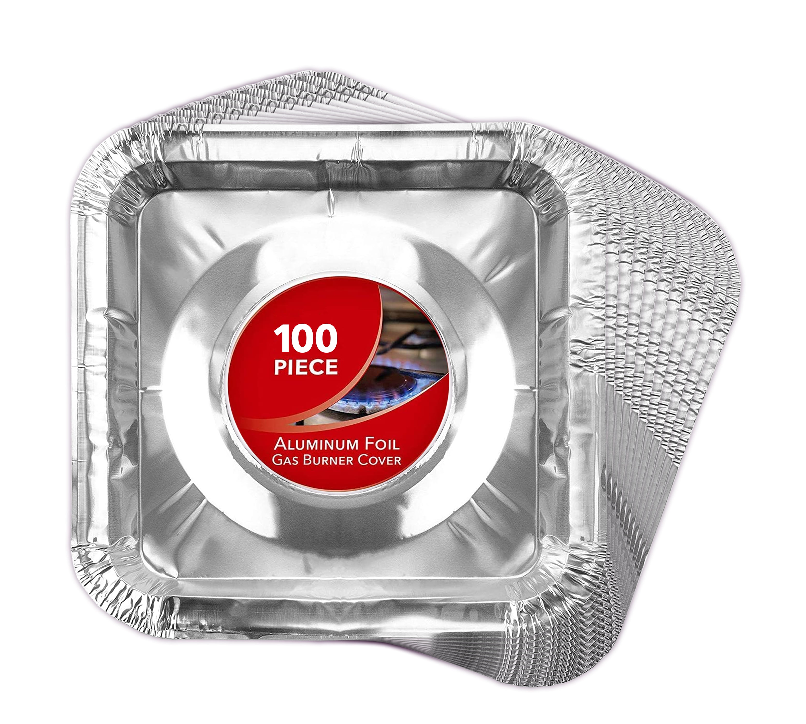 Stock Your Home Heat Resistant Aluminium Gas Burner Covers (100 Pack