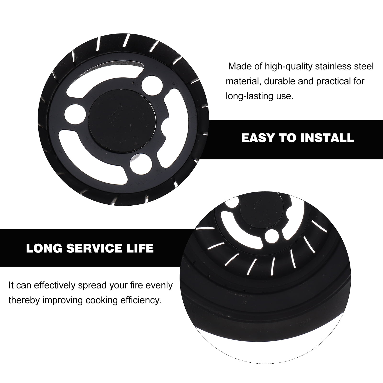 Gas Burner Grate 1Pc Gas Burner Grate Gas Ring Reducer Metal Gas Stove Cover Kitchen Gadget