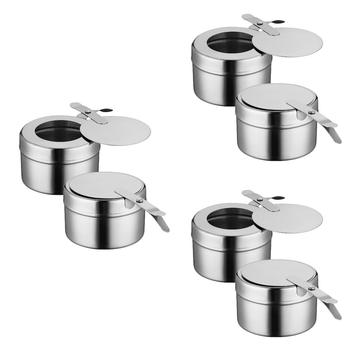 Gas Burner for Cartoubags 6 Pcs Food Tray Chafing Dish Fuel Holder Cans Stainless Steel