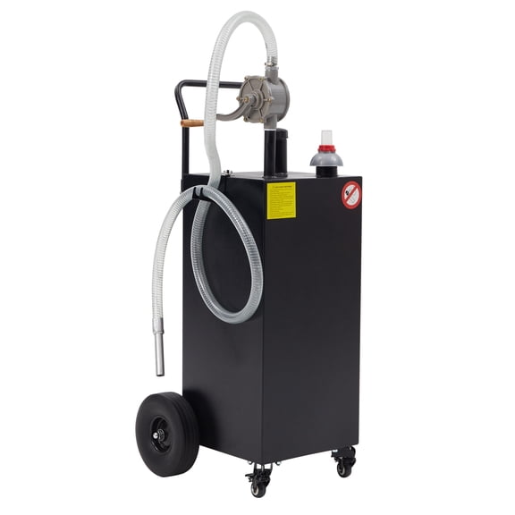Gas Caddy 45 Gallon Portable Fuel Transfer Storage Tank with 4 Wheels & 2-Way Rotary Pump, Large Diesel Kerosene Can Container for Cars Boat ATV Motorcycle Lawnmower