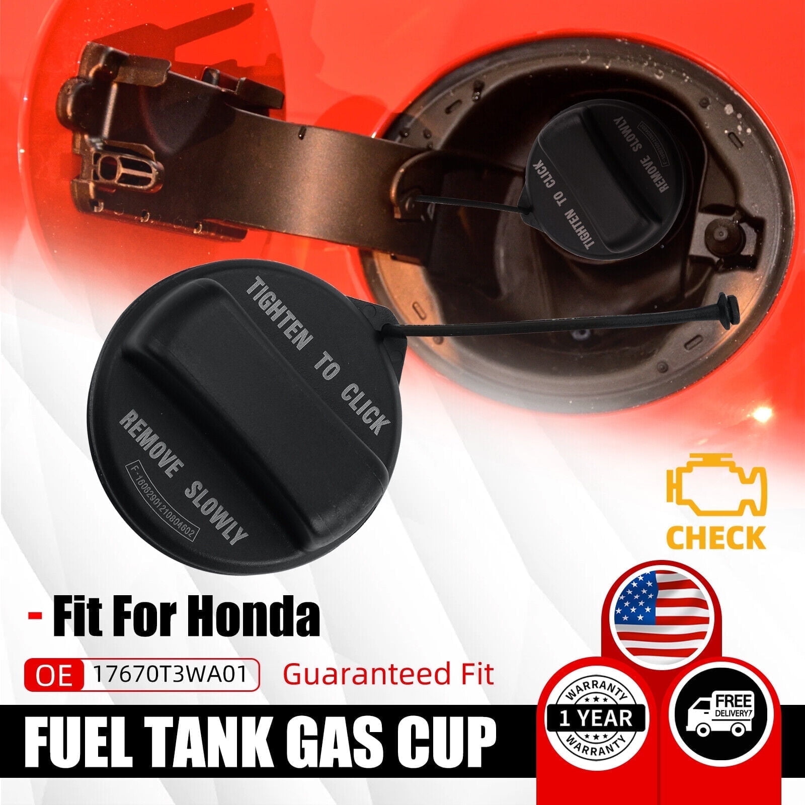 Gas Cap Fuel Tank Cap For Honda Accord Civic CR-V FIT HR-V Insight