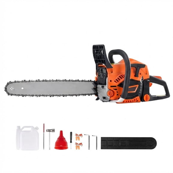 Gas Chainsaw, 52CC 18" 2.55HP, Gasoline Powered Chain Saw, Handheld Cordless Petrol Chainsaws for Tree Wood Branch Cutting, Tree Trimming, Land Clearing, Farm Garden Ranch Forest Cutting Use