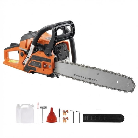 Gas Chainsaw, 58CC 20" 3.22HP, Gasoline Powered Chain Saw, Handheld Cordless Petrol Chainsaws for Tree Wood Branch Cutting, Tree Trimming, Land Clearing, Farm Garden Ranch Forest Cutting Use
