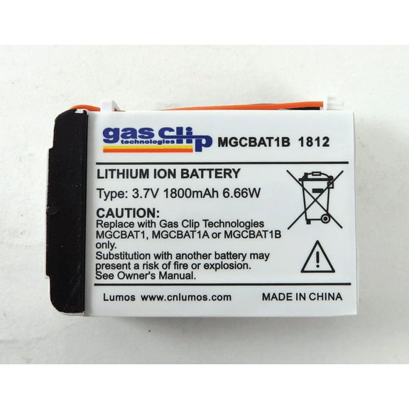 Gas Clip Technologies 3.7V 1800mAh 6.6W Li-Ion Battery MGCBAT1 MGCBAT1A MGCBAT1B