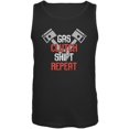 thumbnail image 1 of Gas Clutch Shift Repeat Black Adult Tank Top, 1 of 1