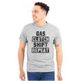 thumbnail image 1 of Gas Clutch Shift Repeat Stick Drive Men's Graphic T Shirt Tees Brisco Brands X, 1 of 4