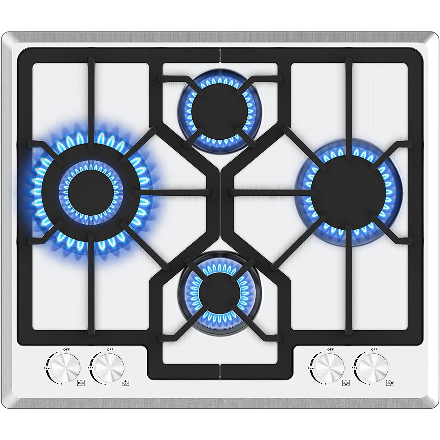Gas Cooktop 23 inch, Adorer Bulitin Gas Stove Top with 4 Burner, 23