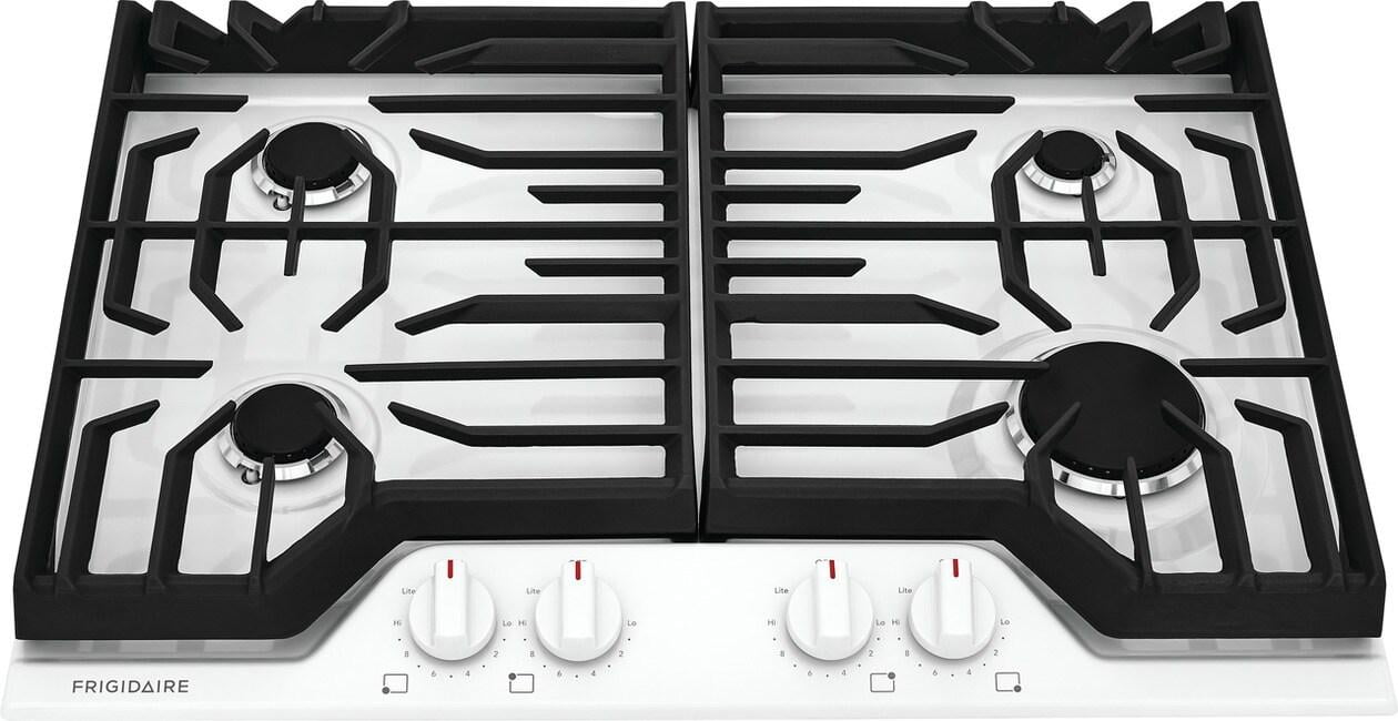 Frigidaire FCCG3027AW Gas Cooktop, 30", 4 Burners. White.