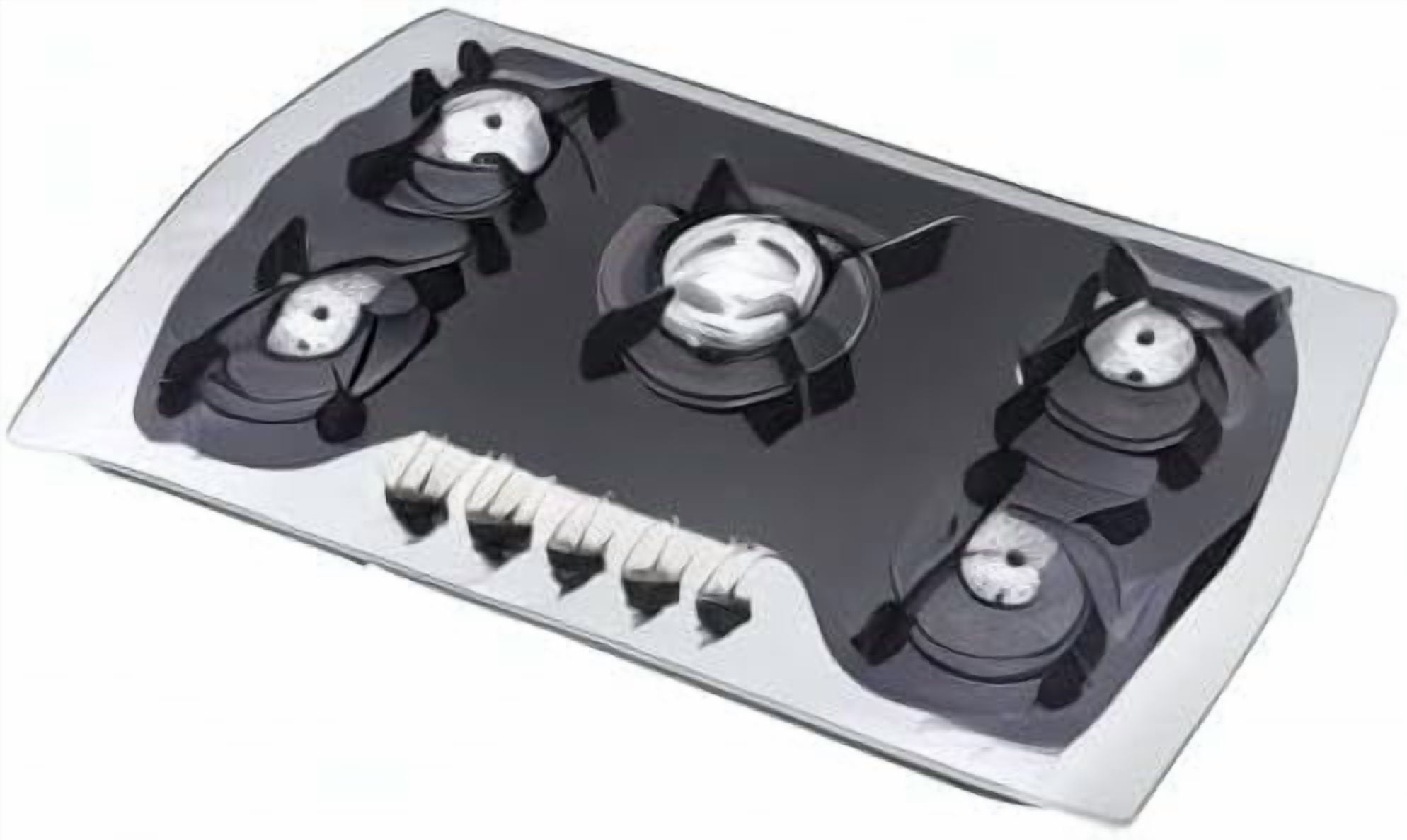 Gas Cooktop 36'' Gas Stove Top with 5 Burners, Built-In Gas Hob Suitable for Dual Fuel LPG/NG, Tempered Glass Stovetop Cooker for for Kitchen, Home, Apartments, RVs, Easy To Clean