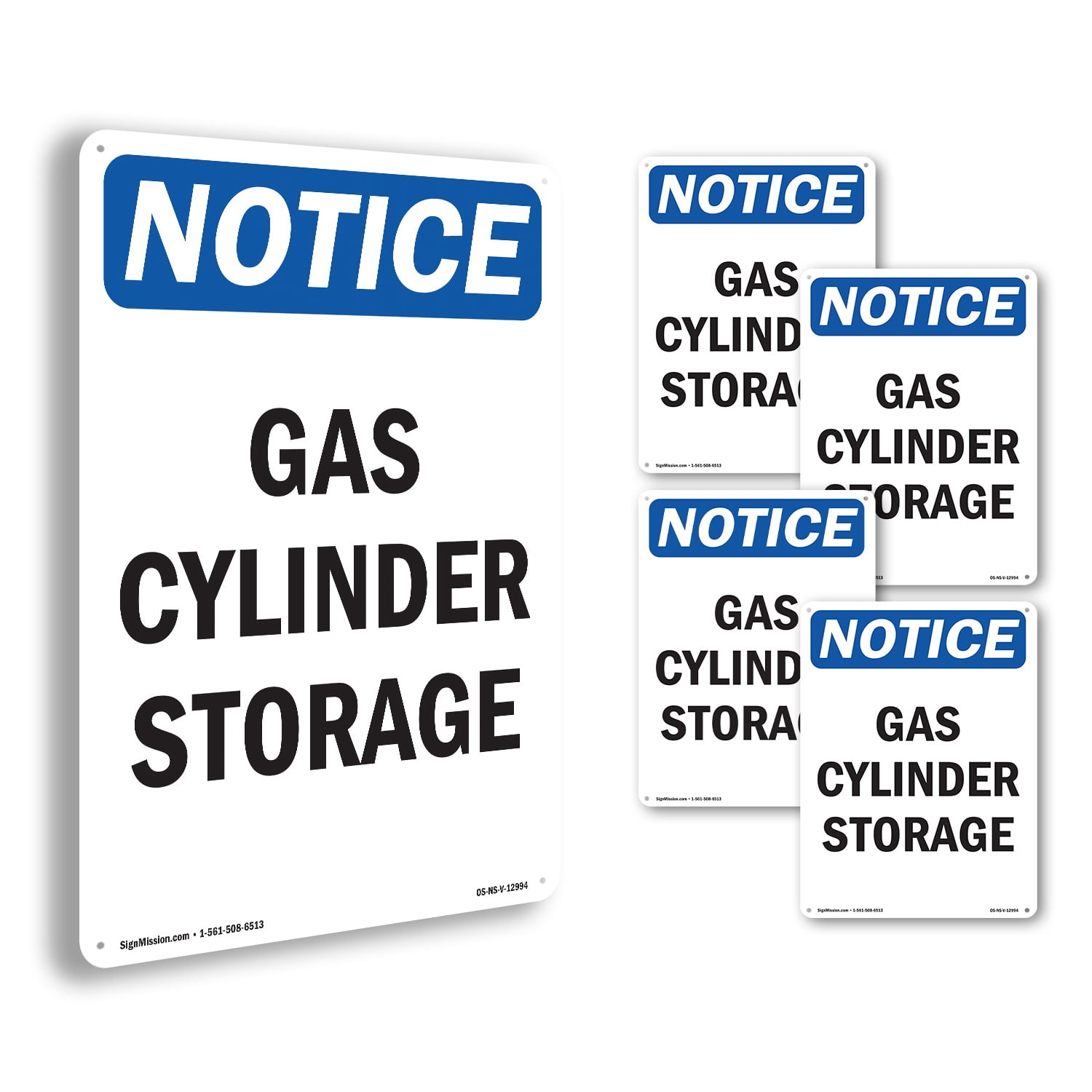 Gas Cylinder Storage OSHA Notice Aluminum Sign 24 Inch x 18 Inch - 5 ...