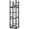 thumbnail image 1 of Gas Cylinder Storage Rack - Heavy Duty Steel Frame for 3x30lbs Refrigerant Tanks + 3 Small Bottles, Freon & Oxygen Compatible, 1 of 7