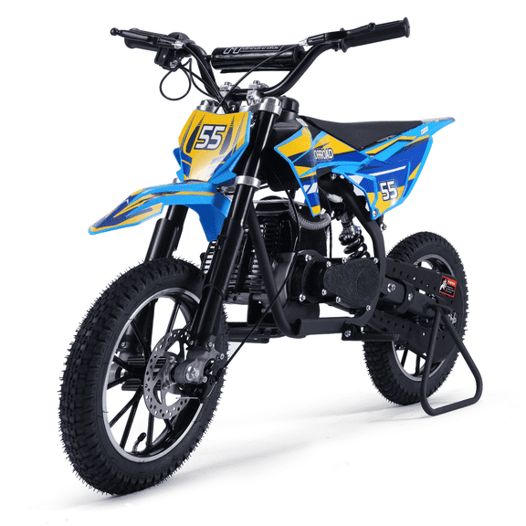 Gas Dirt Bike,50cc 2-Stroke Off-Road Motorcycle, 25 Mph, 150 Lbs Capacity, Dual Suspension, Tool Kit Included