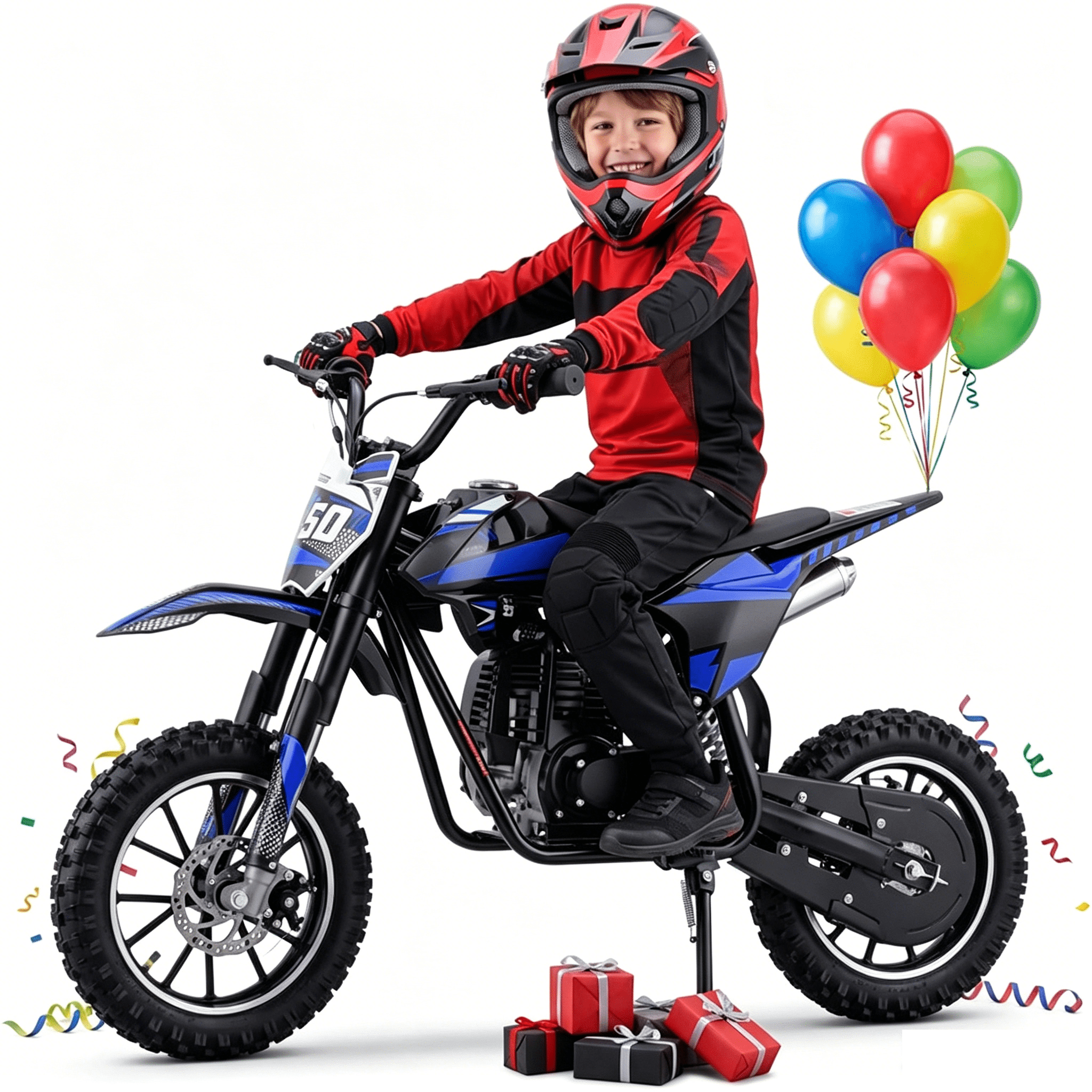 Gas Dirt Bike,50cc 4-Stroke Gas Powered Mini Bike for Adults & Teens,with Disc Brakes&Suspensions,Up to 25 Mph