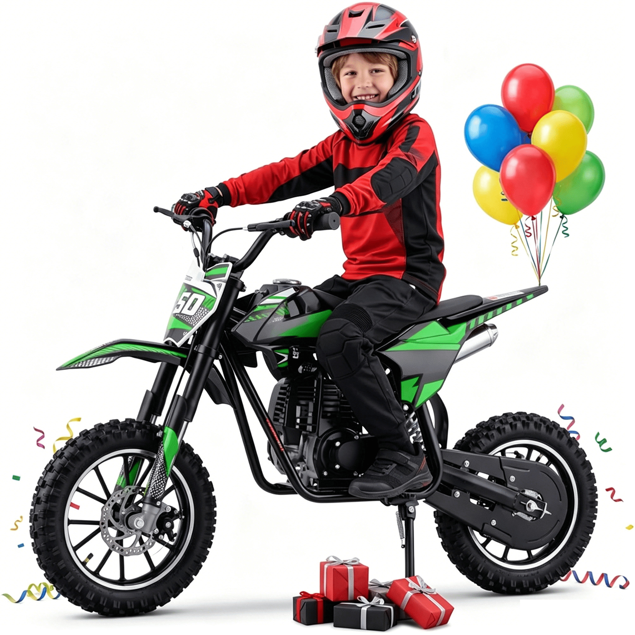 Gas Dirt Bike,50cc 4-Stroke Gas Powered Mini Bike for Adults & Teens,with Disc Brakes&Suspensions,Up to 25 Mph