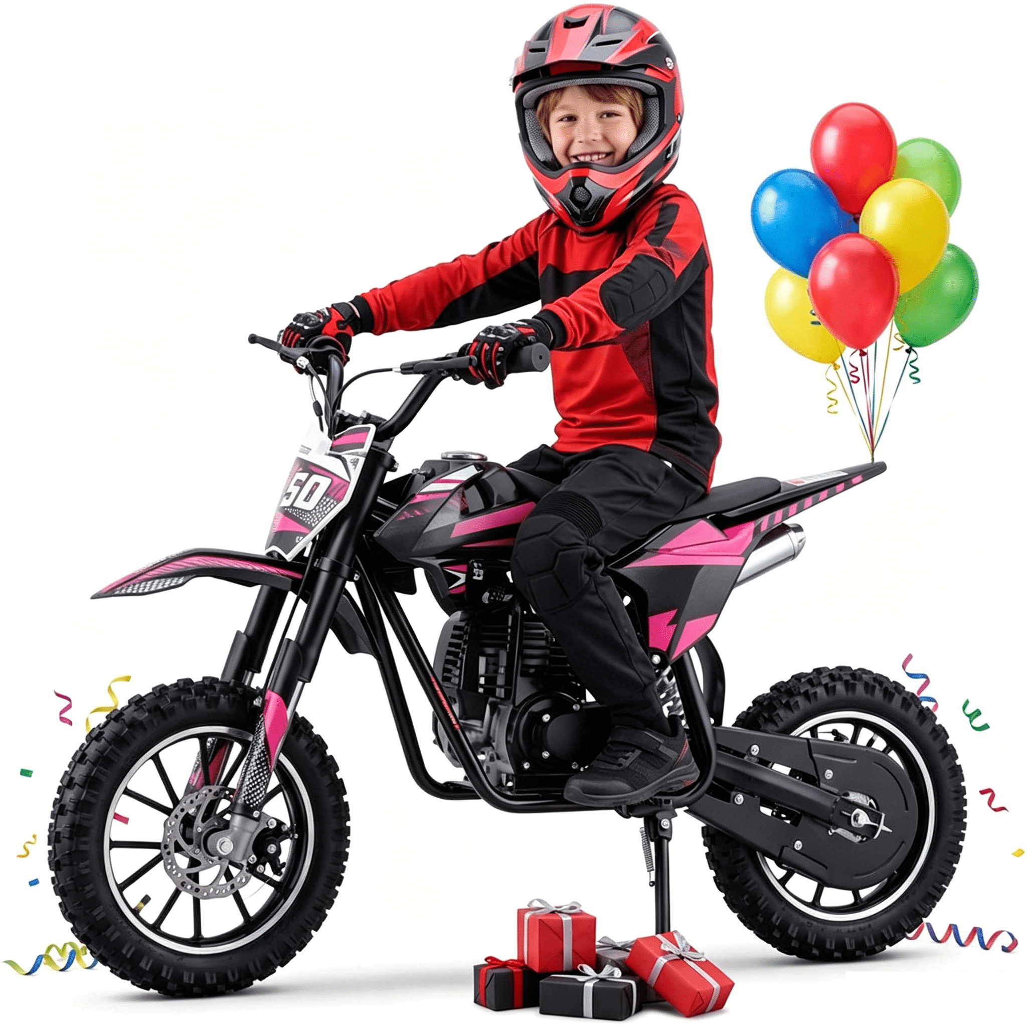 Gas Dirt Bike,50cc 4-Stroke Gas Powered Mini Bike for Adults & Teens,with Disc Brakes&Suspensions,Up to 25 Mph