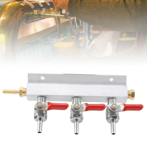 Gas Distribution Manifold, 3 Way Manifold Durable Prevent Reflowing Easy Install for Multiple Barrels