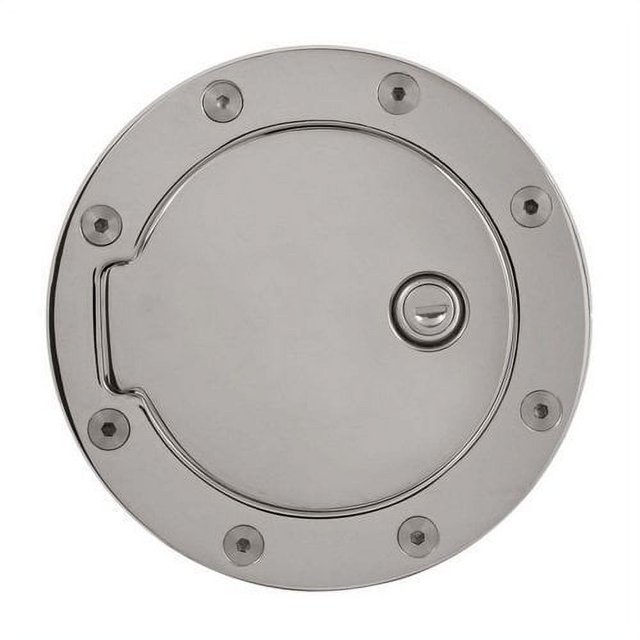 Gas Door Lock, Aluminum Chrome Locking Fuel Door For Gmc Sierra Gas