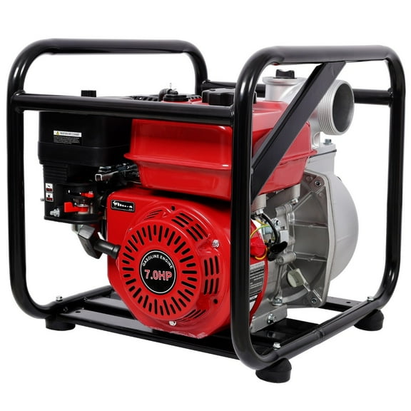 Gas Engine Powered Water Pump 3" inlet&outlet, Flow:264Gpm , 7HP Engine 212CC, EPA Certificated, 3in NPT Connector, with 25FT Flat Hose outlet