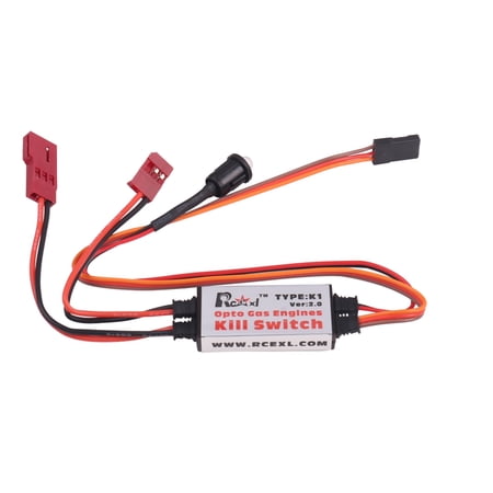 Gas Engine Switch with LED Indicator Light, Opto Gas Engine Kill Switch RC Part Accessory for Ignition Cut Off