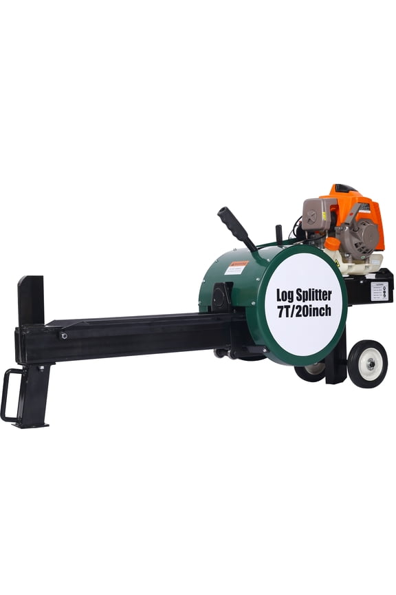 Gas Firewood Splitter, 63CC Engine 4 Stroke Portable 7 Ton Log Splitter