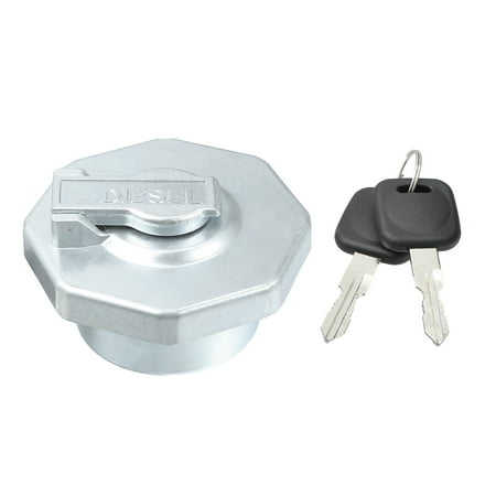 Gas Fuel Tank Cap Replacement Fit for Isuzu Elf Truck NPR NQR CXZ51K 6WF1 CYZ51K Silver Tone