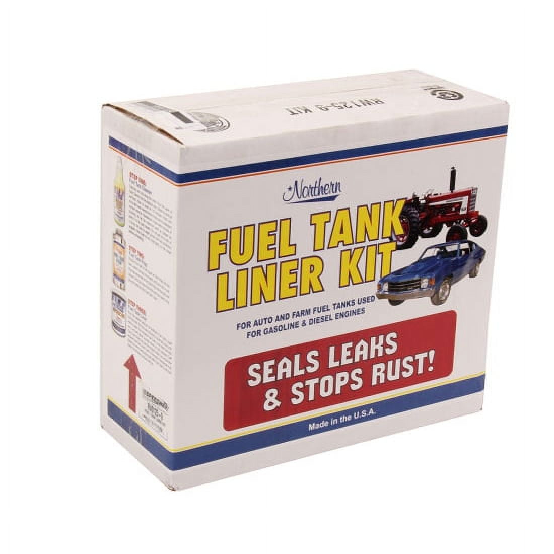 Gas Fuel Tank Cleaner/Prep/Liner Leak Repair Kit 
