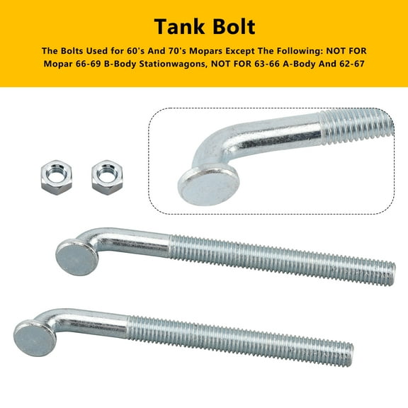 Gas Fuel Tank Strap Bolts J-Bolts Fit for 68 69 70 71 72 A-Body B-Body C-Body