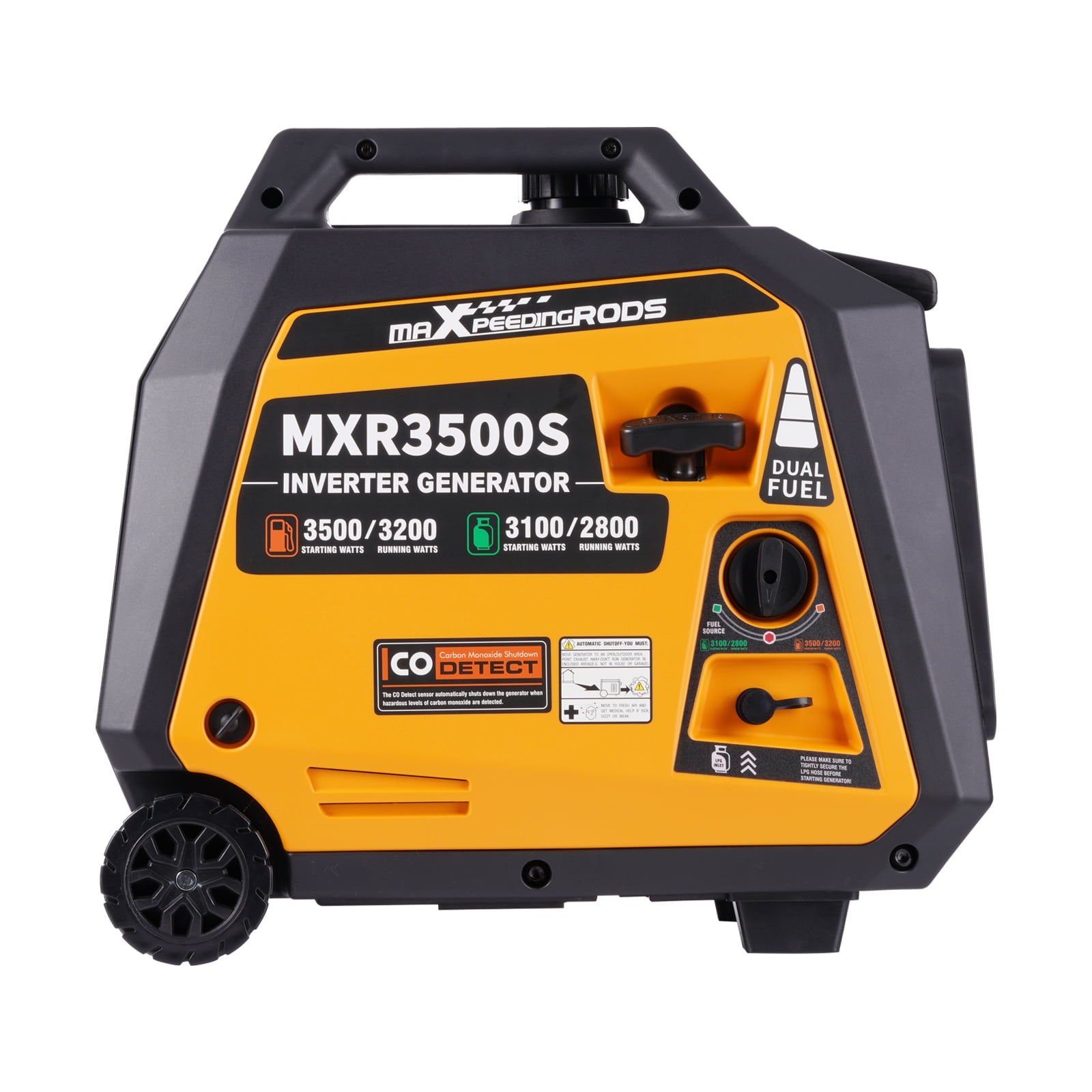 Maxpeedingrods 3200W/2800W Dual Fuel Electric Start Power Generator, 11h Runtime (25% load)
