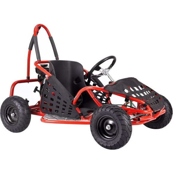 WAWA 79cc 1-Seater Gasoline Go-Kart, 4-Stroke 2.5HP, 13" Front and Rear All Terrain Tires(Red)