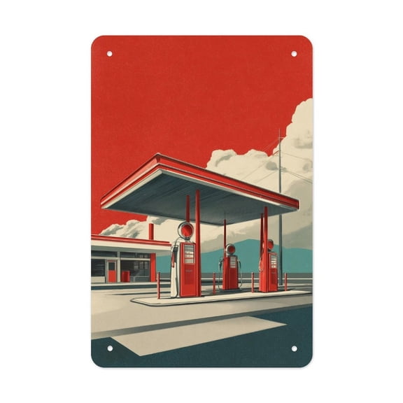 Gas _ Go Weather-Resistant Tin Sign - Fade-Proof - Outdoor Use