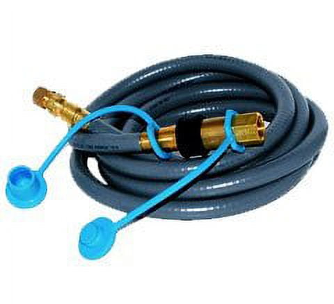 Gas Grill 1/2" High-Flow Natural Gas 10' Quick Connect Hose Kit