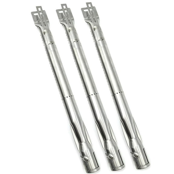 Gas Grill Burner Universal Stainless Steel Tube (Pack of 3) Extends from 14" to 19" BBQ Replacement Parts for Nexgrill, Brinkmann, Dyna-Glo, and Most Gas Grill Models