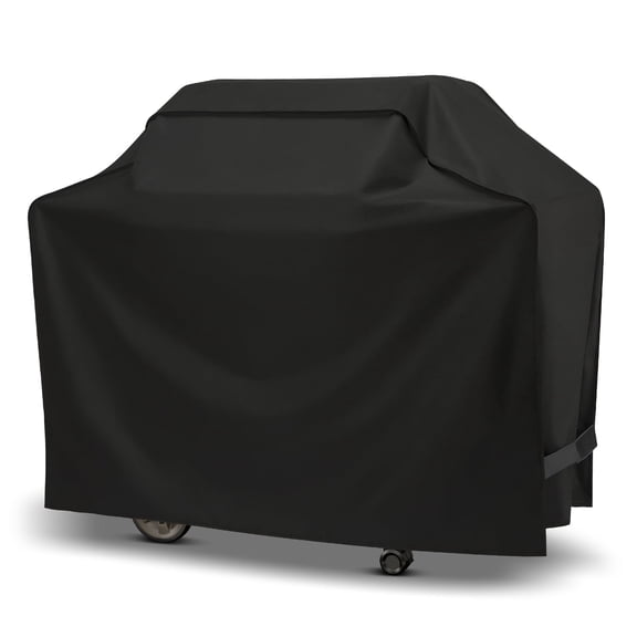 Gas Grill Cover 55 inch, Heavy Duty Waterproof, BBQ Cover for Grills up to 53-in Width, Black