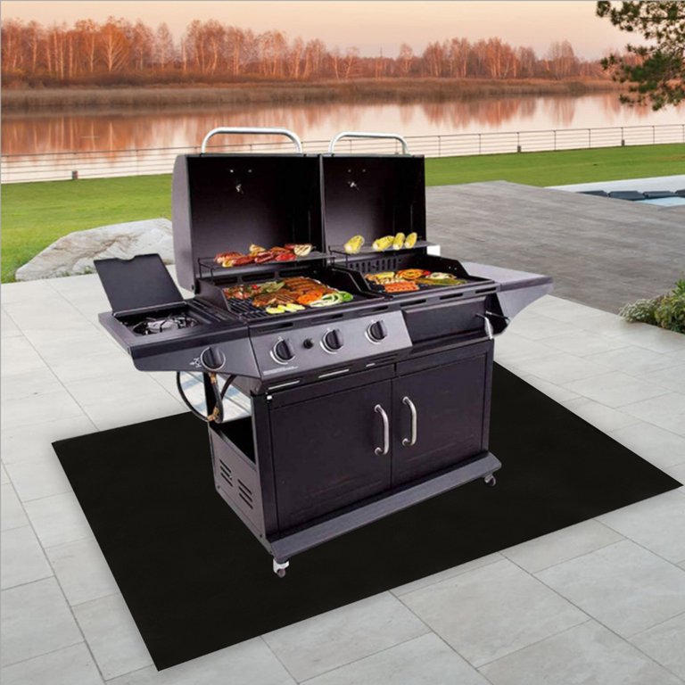 Combo Gas and Charcoal Grill,Cover,Protective Mat and BBQ Grilling  Accessories