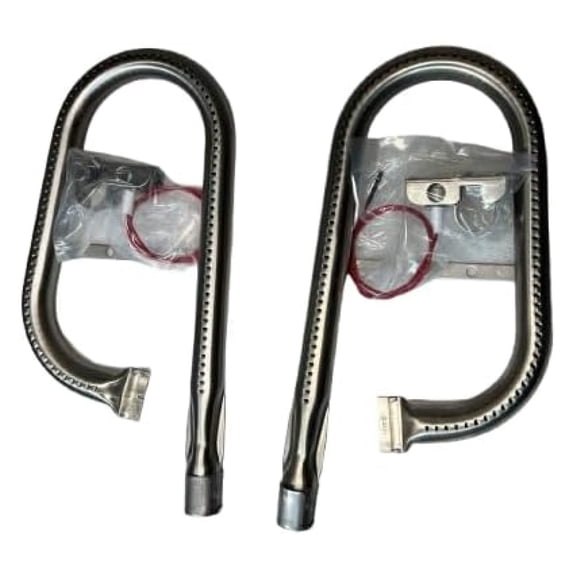 Gas Grill L & R Burner Kit for Ducane 1202 1204 1205 2002 2004 4002 Series Stainless Strapped Burners with ignitors