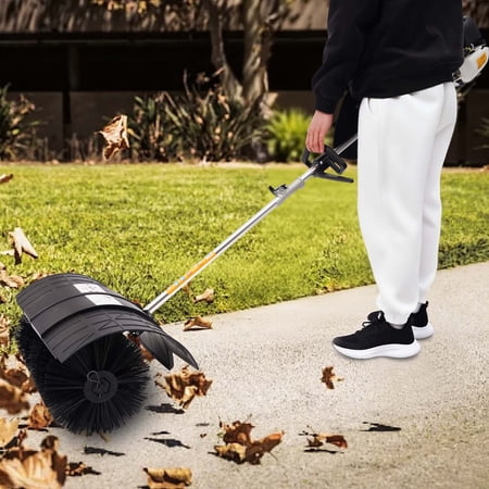Gas Handheld Sweeper, 52cc 2Stroke 2.3HP Engine Power Snow Sweeping Broom Driveway Turf Lawns Artificial Grass Power Brush Lawn Sweeper Cleaner Tools