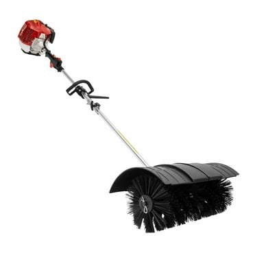 Gas Handheld Sweeper,Outdoor Hand Held Gas Power Broom,52cc 2Stroke Gasoline Power Broom Walk Behind Sweeper Cleaning Driveway Tools High Performance Cleaner