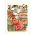 thumbnail image 1 of Gas Heating (Chauffage par le Gaz) - Vintage French Advertising Poster c.1900s - Fine Art Matte Paper Print (Unframed) 24x32in, 1 of 4