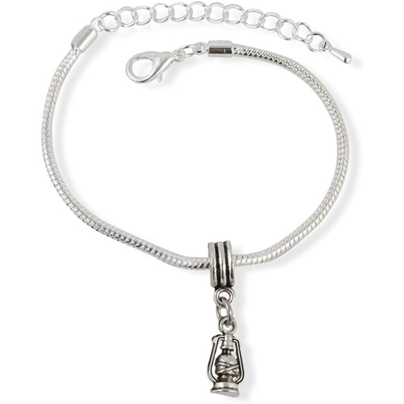 Gas Lantern Light Snake Chain Charm Bracelet