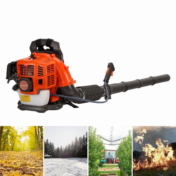 Gas Leaf Blower, 52CC 1.7 HP 2-Stroke Backpack Leaf Blower with 550 CFM , 200 MPH Powerful Clearing Performance and Ergonomic Harness System, Gifts for dad