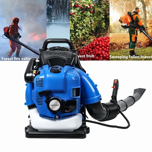 Gas Leaf Blower, 75.6CC 3.5HP 4 Cycle Backpack Leaf Blower, 900CFM , 210MPH , Powerful Clearing Performance and Ergonomic Harness System