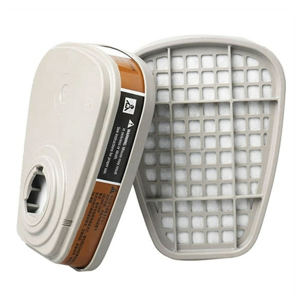 Gas Mask Filter Cartridges, 2-Pack 6001CN Vapors Cartridge for 7502 6200 Masks, Activated Carbon Organic Gas Painting Protection Long Service Life