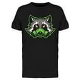 thumbnail image 1 of Gas Mask Raccoon Mascot T-Shirt Men -Image by Shutterstock, Male Large, 1 of 2