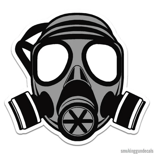 Gas Mask Sticker Indoor Outdoor Phone Decal Water Bottle Stickers Car ...