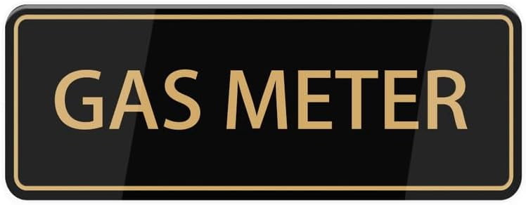 Gas Meter Sign, Self Adhesive Sign For Front Door Or Wall 10 X 3 Inch ...