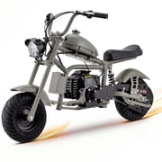 Gas Mini Bike with 39CC 4-Stroke Engine, Heavy Duty Off Road Mini Dirt Bike with Pneumatic Fat Tires,Gas Dirt Bike with Front LED Headlight & Rear Disc Brake, Chopper Bike for Tween