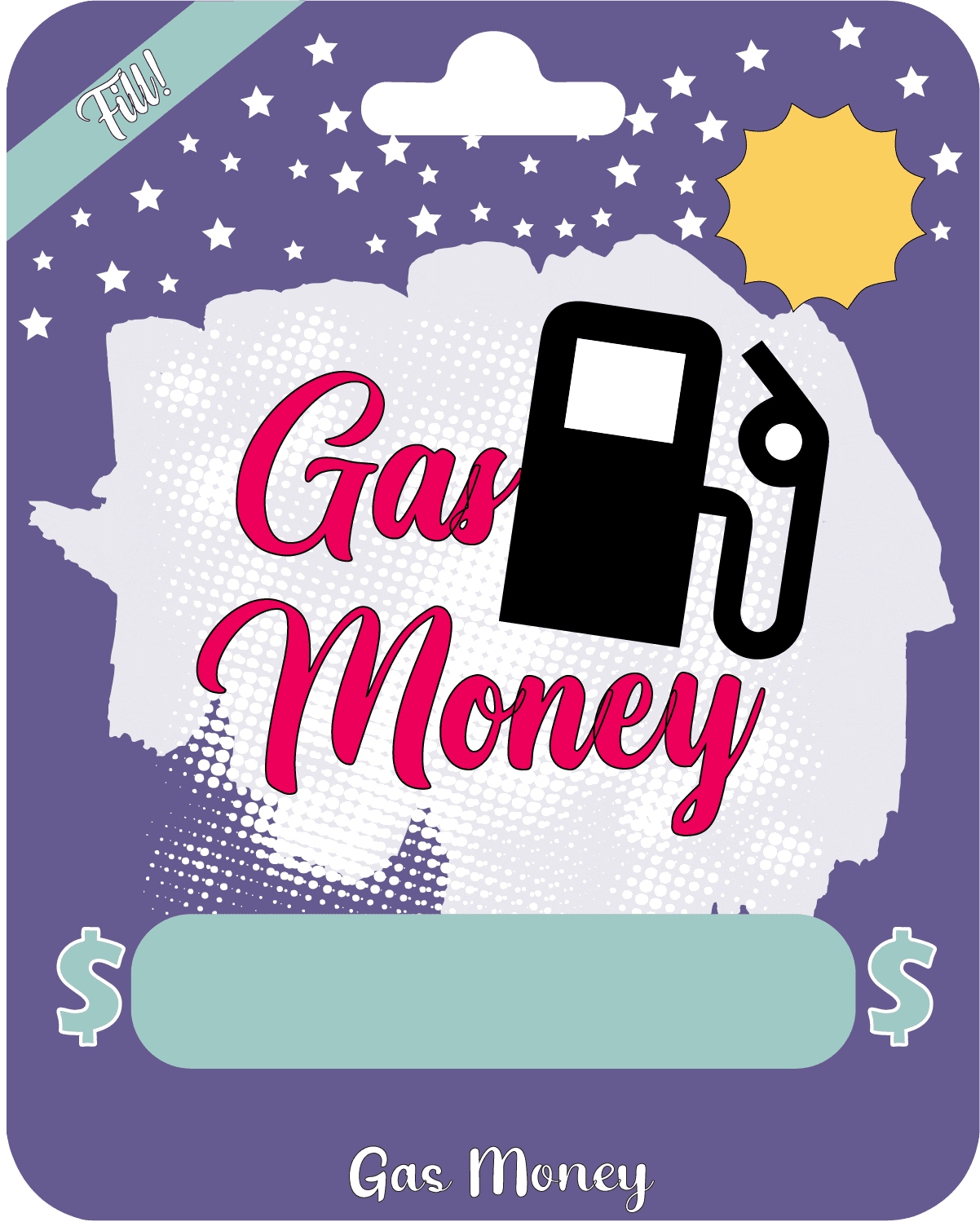 Gas Money Card Holder Gas Gift Card Gas Money Gift Card Cash