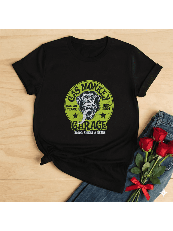Gas Monkey Garage Black Graphic Car Racing Mechanic Fan Gift Top Unisex T-Shirt V17700 ,up to size 5XL