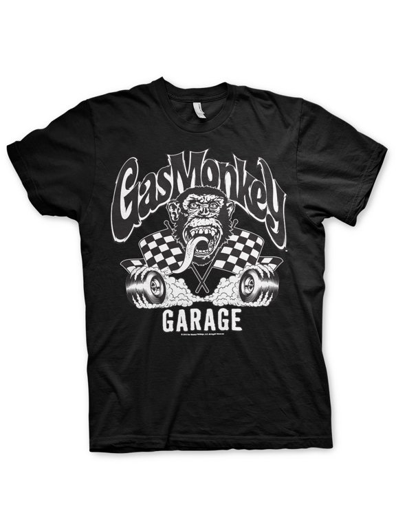 Gas Monkey Garage Burning Wheels Reifen GMG Männer Men T-Shirt Schwarz Black