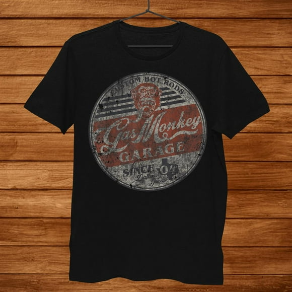Gas Monkey Garage Custom Hot Rods Since4 Retro Logo Shirt Gift Black Size up to 4XL